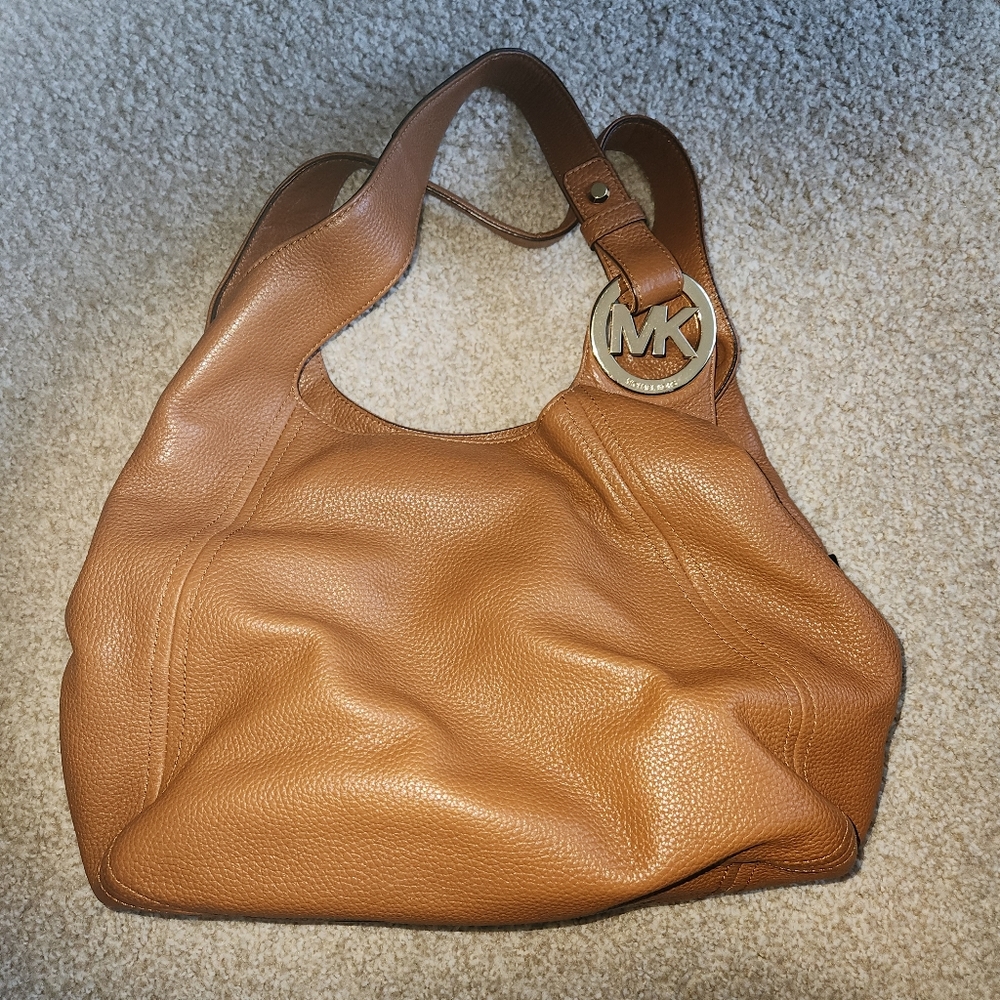 Michael Kors brown large shoulder purse